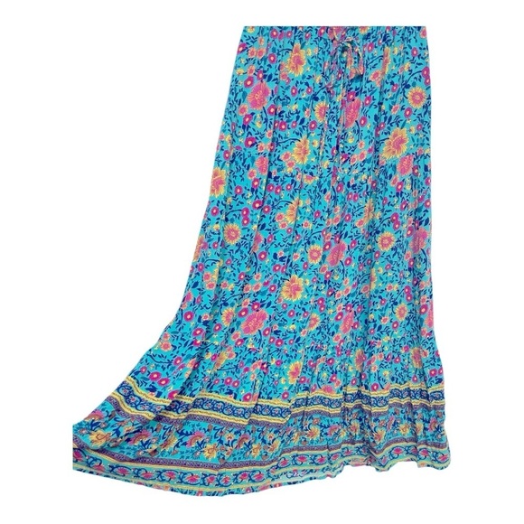 MEROKEETY Boho Floral
Print Pleated Skirt size L - Picture 5 of 16